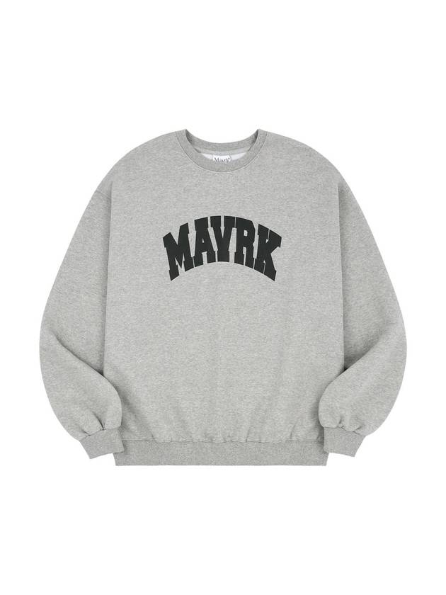 Curved Logo Overfit Balloon Sweatshirt Grey - MAVRK - BALAAN 1