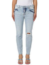 Denim Straight Pants S72LB0724S30309470 Light Blue - DSQUARED2 - BALAAN 2