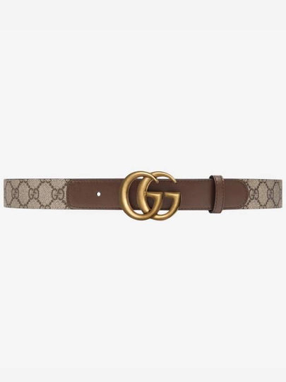 Double G Buckle Leather Belt Brown - GUCCI - BALAAN 2