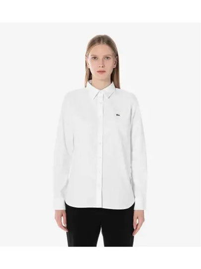 Women s Basic Oxford Stretch Shirt OFFWHITE Off White - LACOSTE - BALAAN 1