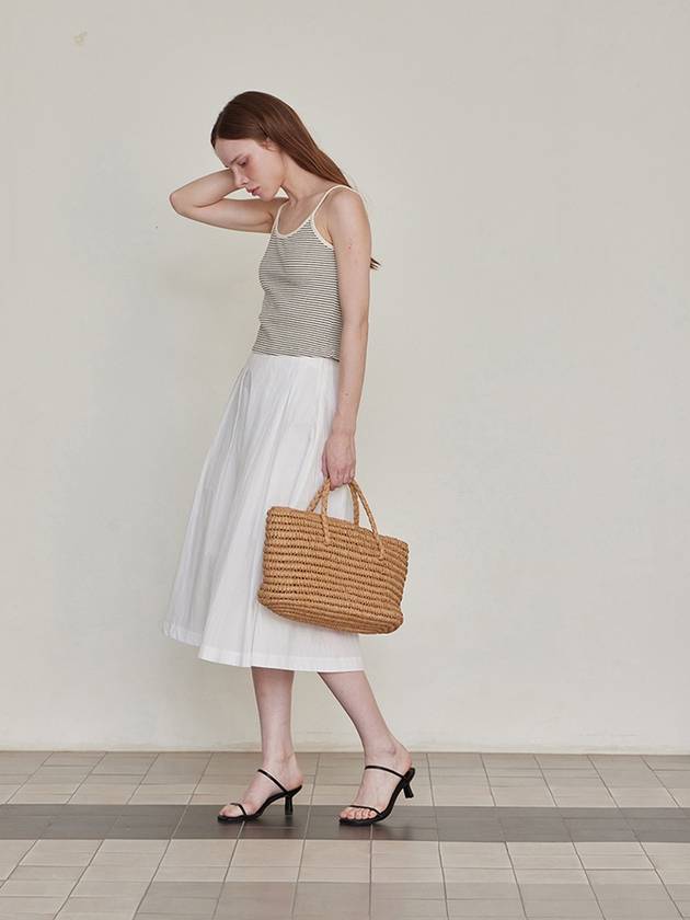 Pleated Banding Long Skirt White - LESEIZIEME - BALAAN 4