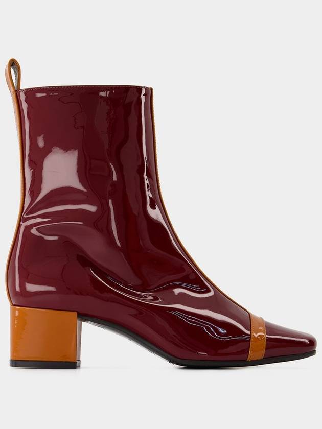 Audrey Boots - Carel - Patent Leather - Camel - CAREL - BALAAN 1