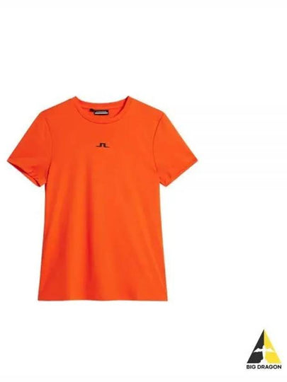 Ada Short Sleeve T-Shirt Tangerine Tango - J.LINDEBERG - BALAAN 2