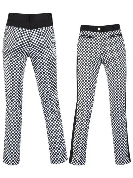 Women s Half Banding Checkerboard Tension Golf Pants BMU4M202W - LUX GOLF - BALAAN 1