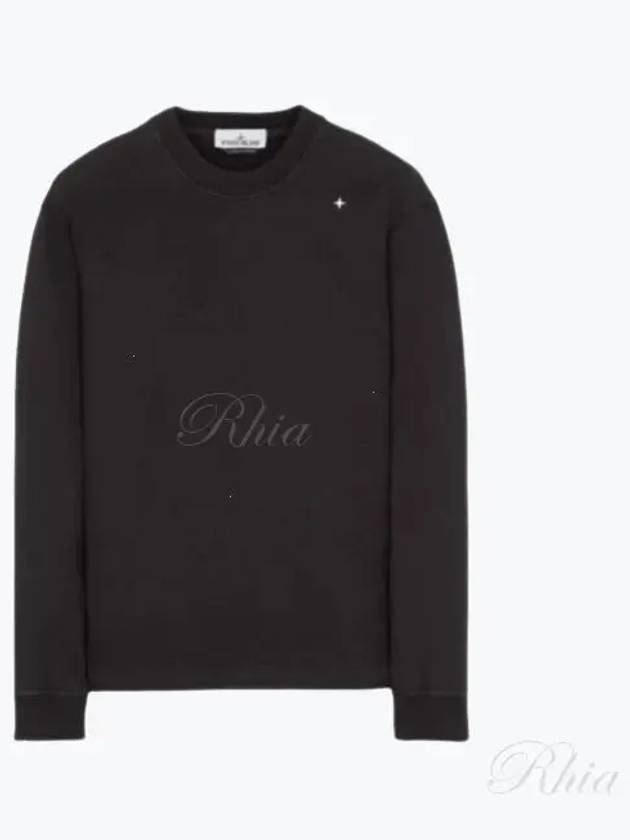 Stellina Wappen Patch Cotton Sweatshirt Black - STONE ISLAND - BALAAN 2