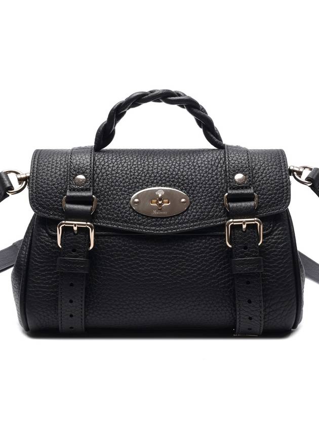 Alexa Heavy Grain Mini Tote Bag Black - MULBERRY - BALAAN 2