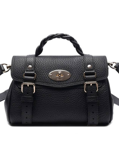 Alexa Heavy Grain Mini Tote Bag Black - MULBERRY - BALAAN 2