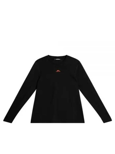 Shauna Logo Long Sleeve T-Shirt Black - J.LINDEBERG - BALAAN 2