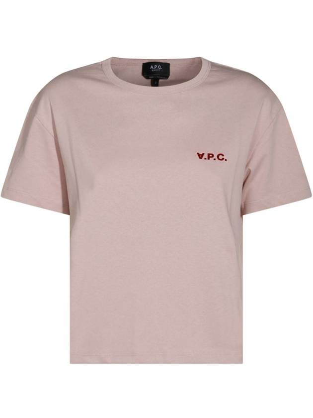 Boxy Micro Logo Short Sleeve T-Shirt Pink - A.P.C. - BALAAN 2