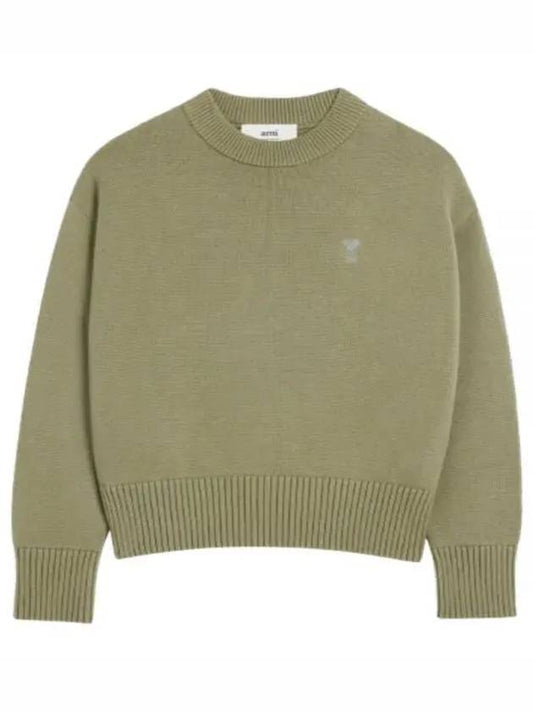 De Coeur Crewneck Knit Top Green - AMI - BALAAN 2