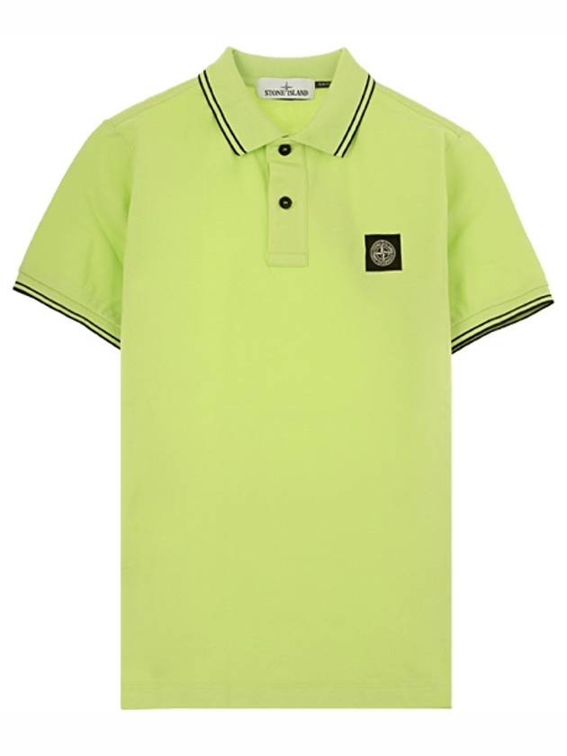 Wappen Patch Short Sleeve Polo Shirt Neon - STONE ISLAND - BALAAN 2