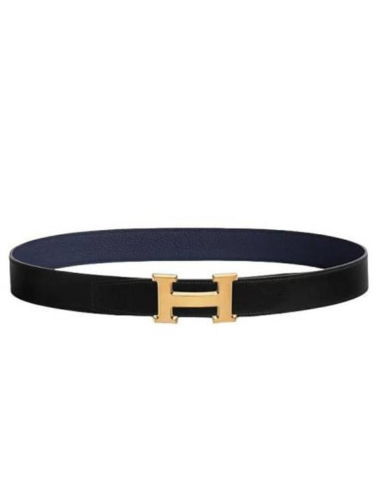 H Buckle Reversible 32mm Leather Black - HERMES - BALAAN 2