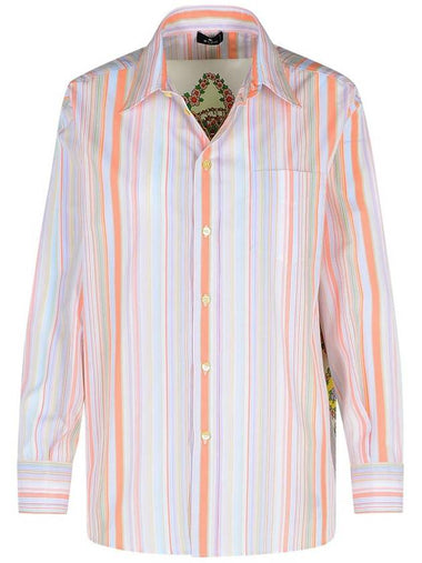 Etro Orange Cotton Shirt - ETRO - BALAAN 1