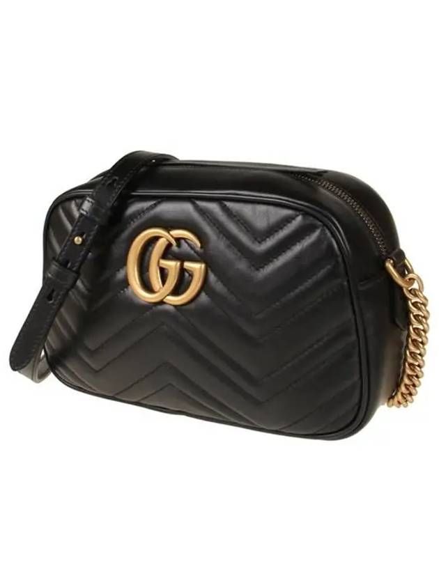 GG Marmont Matelasse Small Chain Shoulder Bag Black - GUCCI - BALAAN 3