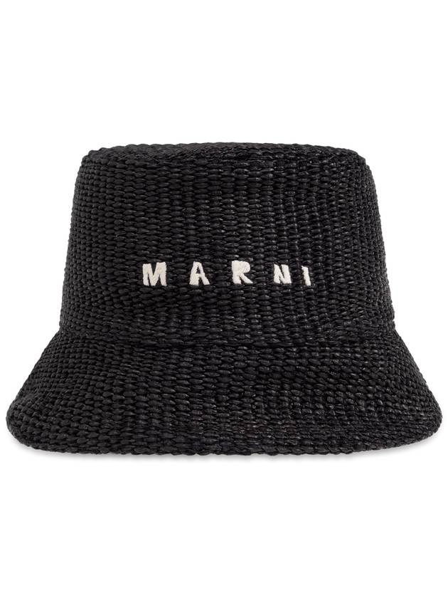 Marni Hat With Logo, Women's, Black - MARNI - BALAAN 1