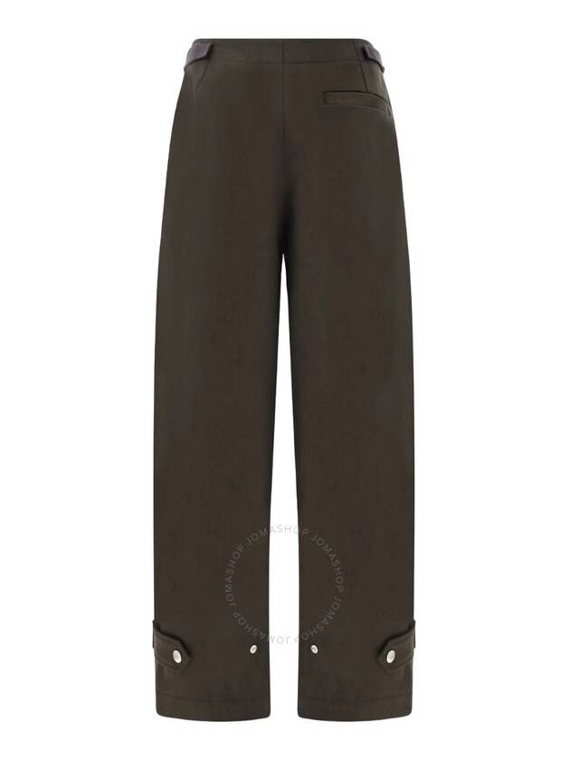 Cotton Satin Straight Pants Otter - BURBERRY - BALAAN 3