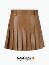 Skirt Shorts Orange Label Royal Brown Pleated Skirt GKW9163 - MAHES - BALAAN 1