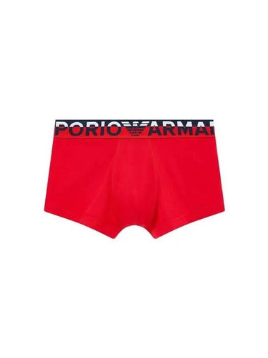 Men s Half Color Logo Banding Drawn Red 271340 - EMPORIO ARMANI - BALAAN 1