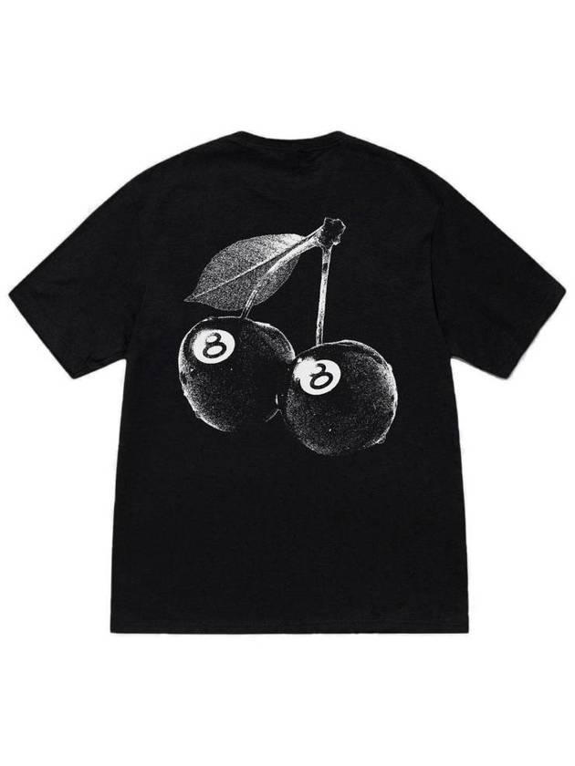 Cherries Short Sleeve T-Shirt Black - STUSSY - BALAAN 1