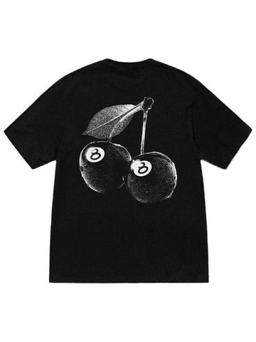 Cherrys Short Sleeve T-Shirt Black - STUSSY - BALAAN 1