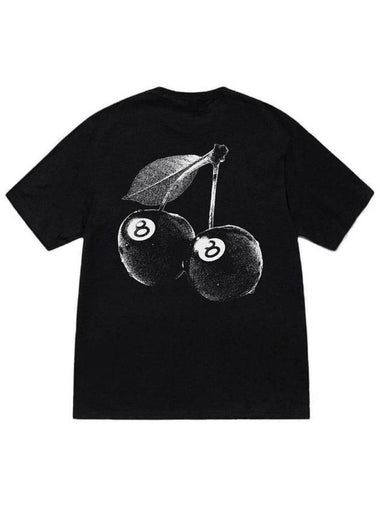 Cherrys Short Sleeve T-Shirt Black - STUSSY - BALAAN 1