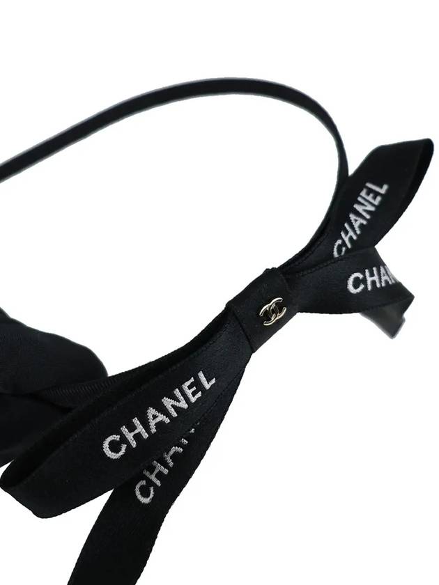 24B Lettering Ribbon Hairband AAA423 B18099 - CHANEL - BALAAN 3