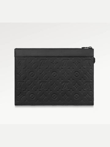 Men s Pochette to Go Logo Leather Clutch Bag Black 81570 - LOUIS VUITTON - BALAAN 1