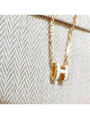 Mini Pop H Pendant Necklace Gold Blanc White - HERMES - BALAAN 6