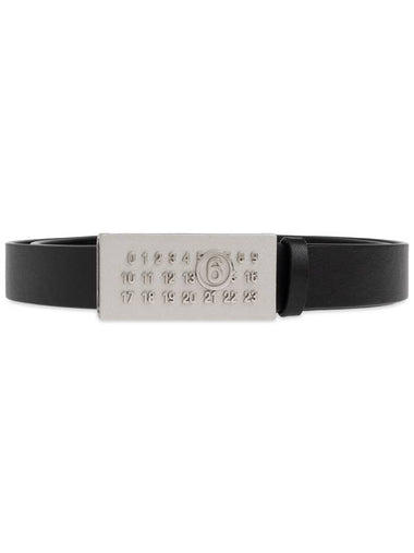 MM6 Maison Margiela Leather Belt, Women's, Black - MAISON MARGIELA - BALAAN 1