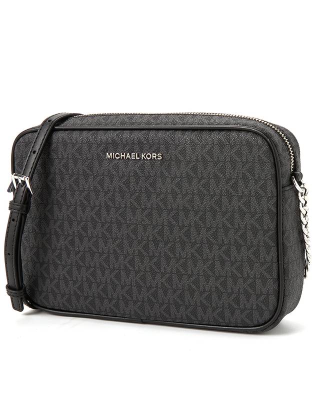 Jet Set Large Logo Canvas Cross Bag Black - MICHAEL KORS - BALAAN 3