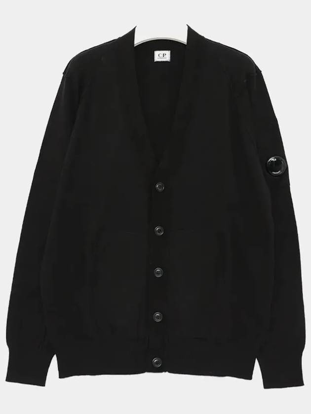 Lens Cotton Cardigan Black - CP COMPANY - BALAAN 3