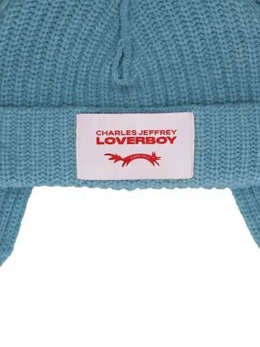 Charles Jeffrey Loverboy Chunky Rabbit Non Detachable Ear Beanie Blue CJLSS23CRB2 - CHARLES JEFFREY LOVERBOY - BALAAN 2