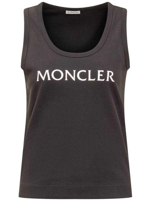 Logo women s tank top sleeveless 8P00001 89A0D 999 - MONCLER - BALAAN 1