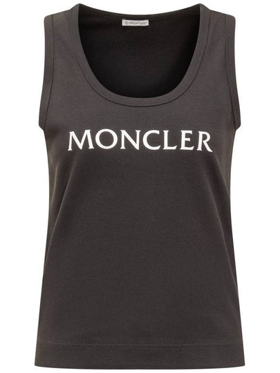 Logo Print Sleeveless Black - MONCLER - BALAAN 2