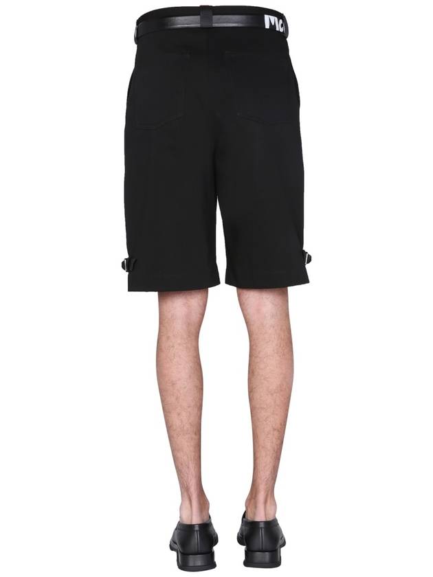 Regular Fit Bermuda Shorts Black - ALEXANDER MCQUEEN - BALAAN 5