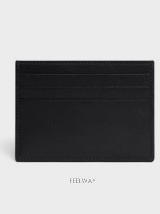 Triomphe Shiny Calfskin Card Wallet Black - CELINE - BALAAN 4