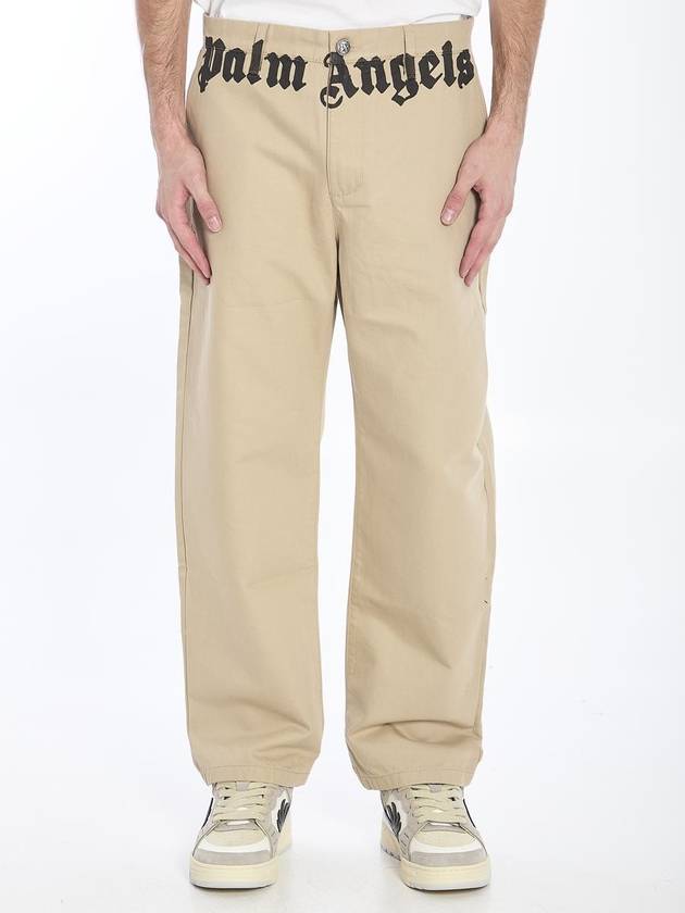 Chino Pants With Logo - PALM ANGELS - BALAAN 1