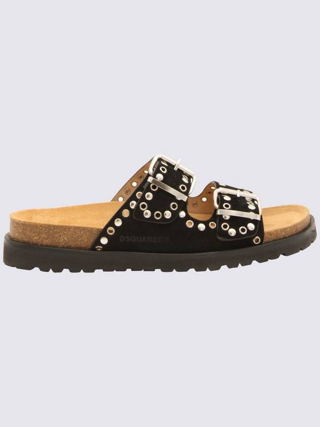 suede slide slippers black - DSQUARED2 - BALAAN 2