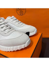 Women's Bouncing Sneakers White Leather H Brown Black Two Tone - HERMES - BALAAN 5