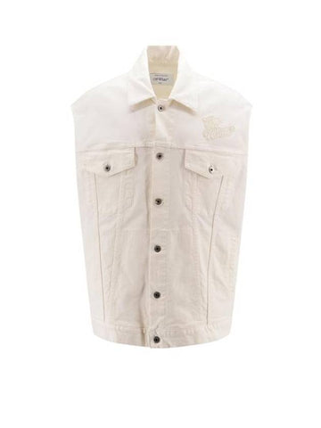 Jacket OMYR002S24DEN001 0202 White - OFF WHITE - BALAAN 1