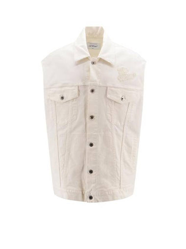 Jacket OMYR002S24DEN001 0202 White - OFF WHITE - BALAAN 1