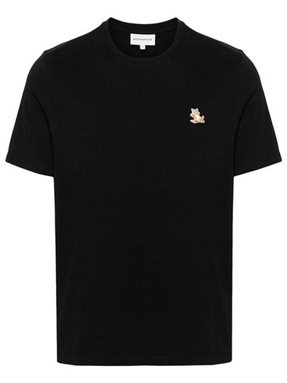 Chillax Fox Patch Regular Short Sleeve T-Shirt Black - MAISON KITSUNE - BALAAN 2