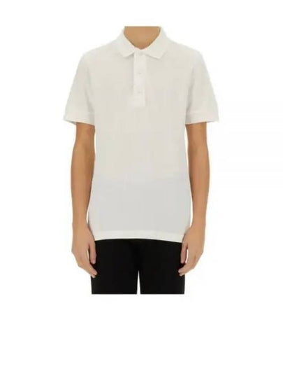 Cotton Short Sleeve Polo Shirt White - TOM FORD - BALAAN 2