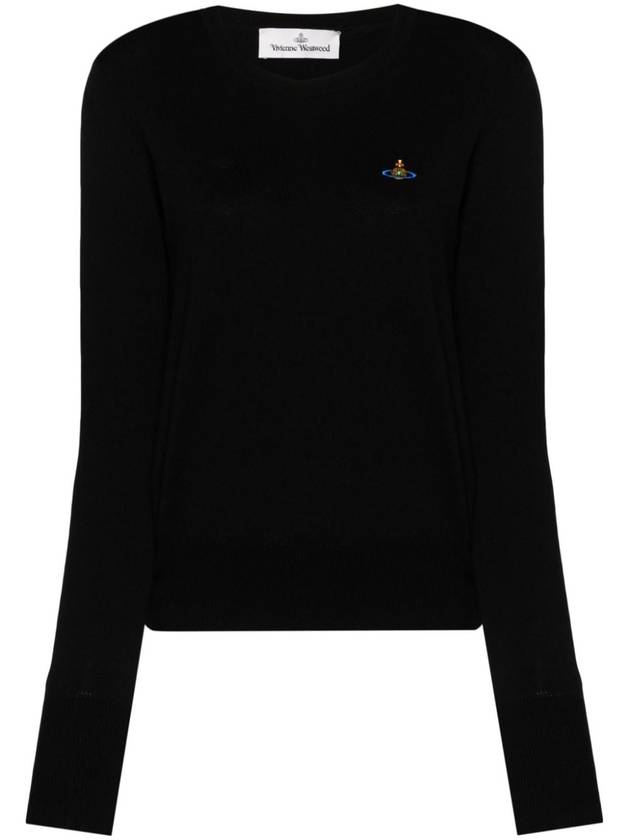 ORB Logo Knit Top Black - VIVIENNE WESTWOOD - BALAAN 2