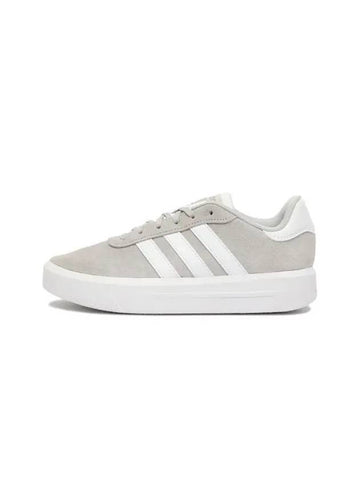 Court Platform Suede Low Top Sneakers Grey - ADIDAS - BALAAN 1