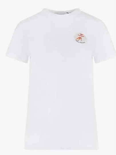 Flower Fox Patch Classic Short Sleeve T-Shirt White - MAISON KITSUNE - BALAAN 2