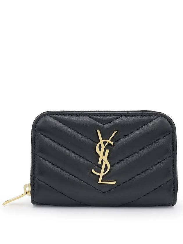 Cassandre Matelasse Lambskin Coin Wallet Black - SAINT LAURENT - BALAAN 2