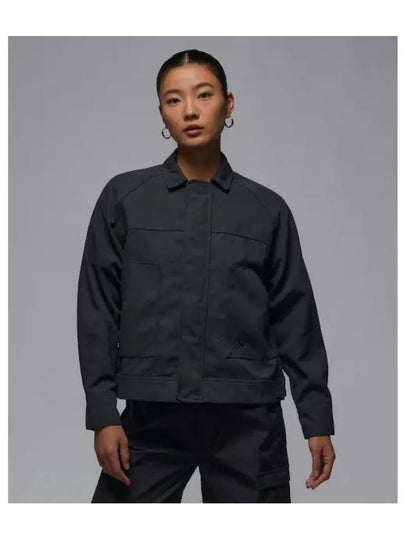 Jordan Lapel Shirt Jacket Black - NIKE - BALAAN 2