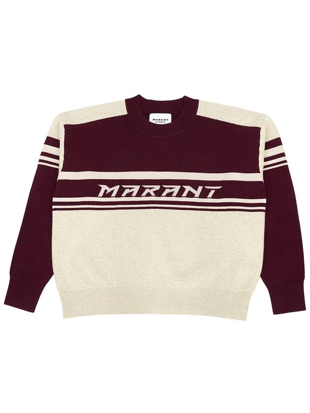 Callie Crew Neck Knit Top Wine - ISABEL MARANT - BALAAN 2