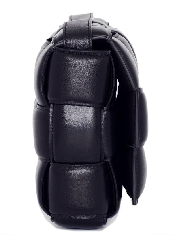 Padded Leather Cassette Crossbody Bag Black - BOTTEGA VENETA - BALAAN 4